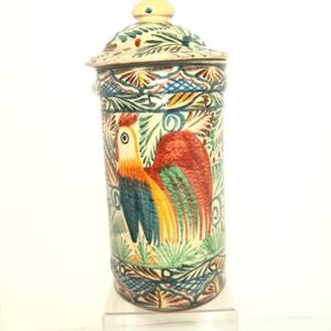 Handcrafted Multicolor Ceramic Rooster Jar